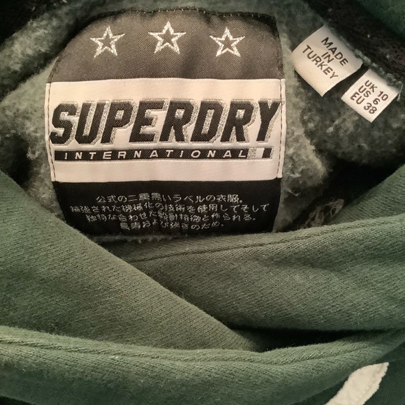 SUPERDRY Harper Hooded Sweat Dress Applique Logo Street Wear - Picture 4 of 6